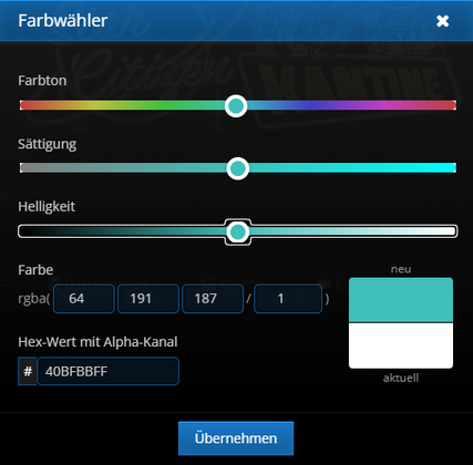 Organisations-TAG - Farbe auswählen